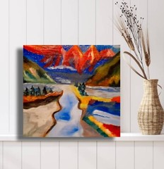 Telluride Oil Painting Colorado Mountains Art Landscape Original Art