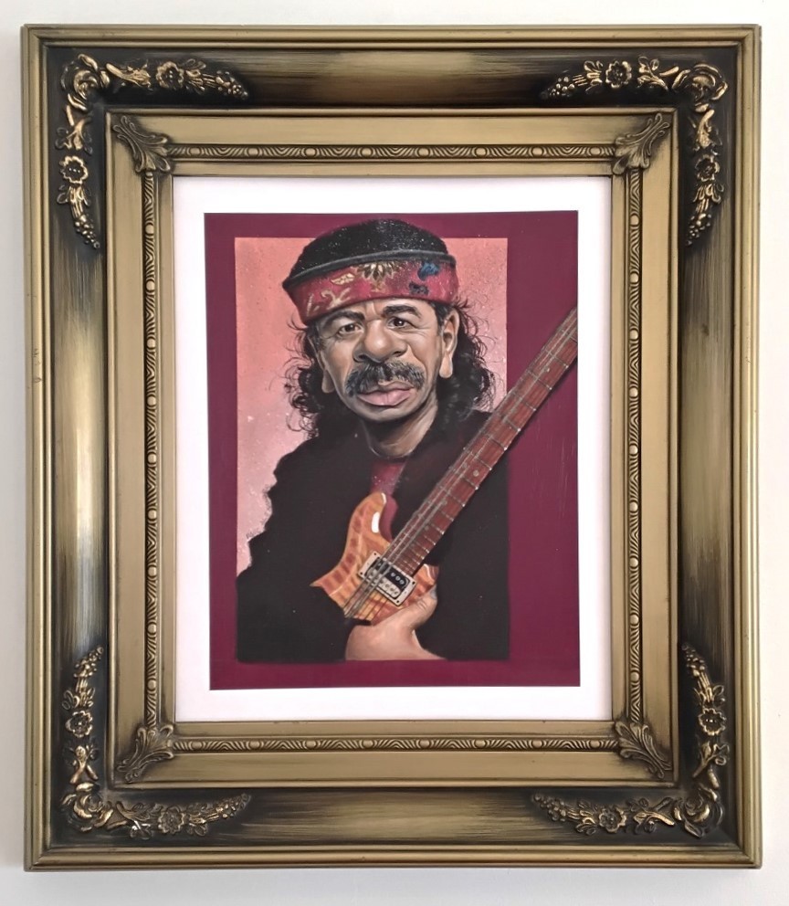 Carlos Santana Original Oil Painting Art by Paul Alexander 11″ x 14″