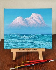 Seascape Ocean Painting Waves Landscape Blue Seaside Beach Nautical Original Art