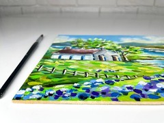 Bluebonnets Oil Painting Austin Texas Hill Country Original Art 8×10 in