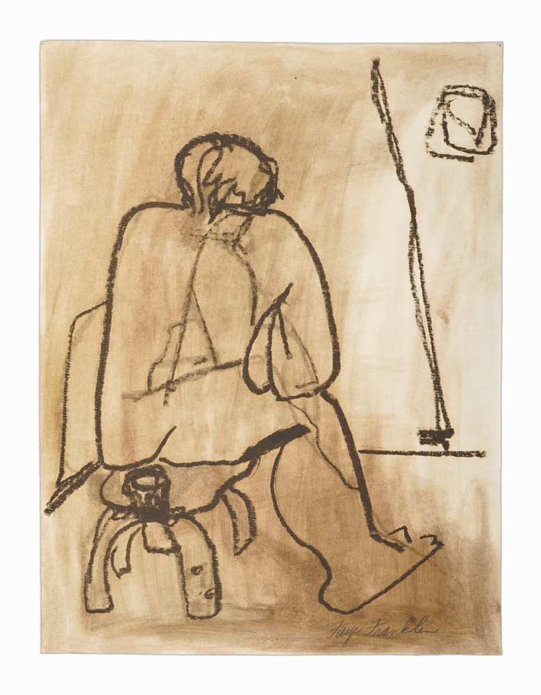 60s Faye Franklin Painting Gouache Mixed Media Woman Vintage Mid Century Nude