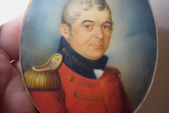 Miniature Painting BRITISH MAJOR 19th C SIGNED PAUL FREDERICK DE CASELLI 3in
