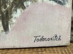 Beautiful Oil Painting on Panel Abstract Miloje Todorovitch Lyrical Abstraction