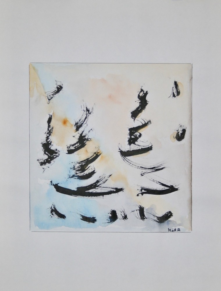 Japanese Composition 18 – MORA – Original Painting – Watercolor