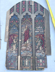 Antique Stained Glass Window Design Art Watercolor Painting Church Jesus Life