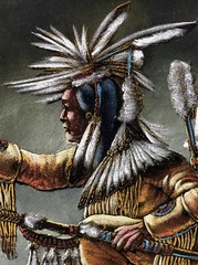 ORIG ENESTO SANCHEZ PAINTING INDIAN CHIEF ON A Hunt ACRYLIC ON VELVET 27X39.5
