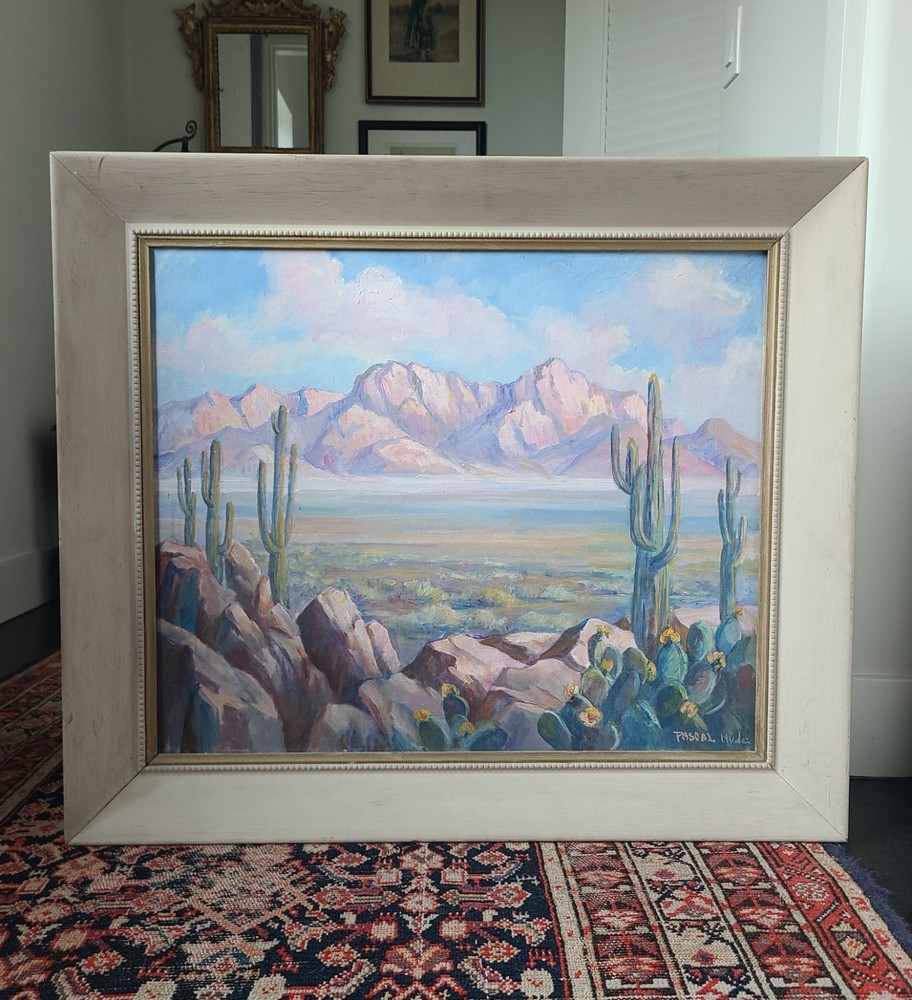 Pascal Hyde 1950’s Mojave Desert Oil Painting National Park Service Artist