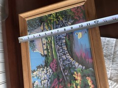 Vintage Craft Master Swan Lake Paint By Numbers Cottage Swan Framed Colorful