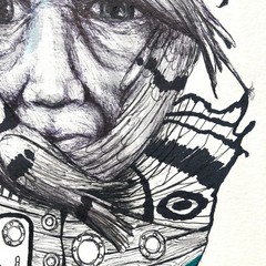 ALAIN DONATE HERNANDEZ ORIGINAL MIXED MEDIA ACRYLIC,INK ON CARDBOARD 8″X 11″