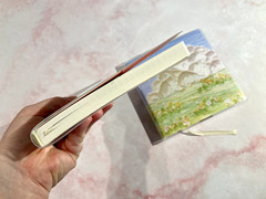 Rubber Sleeve Note Book Oil Painting 14×14 cm Square Landscape Set Stationery