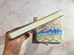 Rubber Sleeve Note Book Oil Painting 14×14 cm Square Landscape Set Stationery