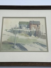 RITCHIE ALLEN BENSON PAINTING NATUTICAL COASTAL LISTED FAMOUS WATER FRONT 1970