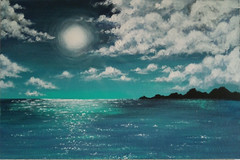 Original Acrylic Seascape Painting Signed by Wall Artist…