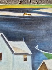 Vintage Warren Beach Landscape Painting Rare Estate Find