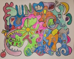 Too Much Fun Club- Original Abstract Watercolor With Ink & Metallic Details