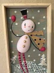Melissa Belanger 3D Pastel Christmas Snowman 12.5×6