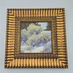 Fine Art Oil Painting Landscape Sage Brush Signed NV Artist Kathryn Grider 10×10
