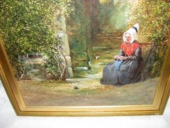 Antique Scottish Gouache Watercolor Painting Robert Frier 19th Century