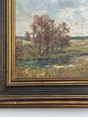 ANTIQUE IMPRESSIONIST PAINTING LANDSCAPE AMERICAN SIGNED RICHARDS OIL 1910’S