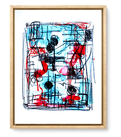Original art 18×24 gallery thick paper fine art home – Neo Expressionism No 8