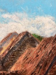 Original Pedro Vargas Signed Impressionist Guatemala City Oil Painting