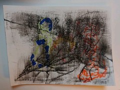 Contemporary Abstract Art Informel Brut Mixed Media Painting Signed Leeroy Decor