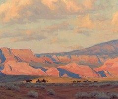 Arizona Mountain Landscape Oil painting Art Giclee Print Printed on canvas P356