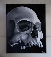 24×30 Skull Painting