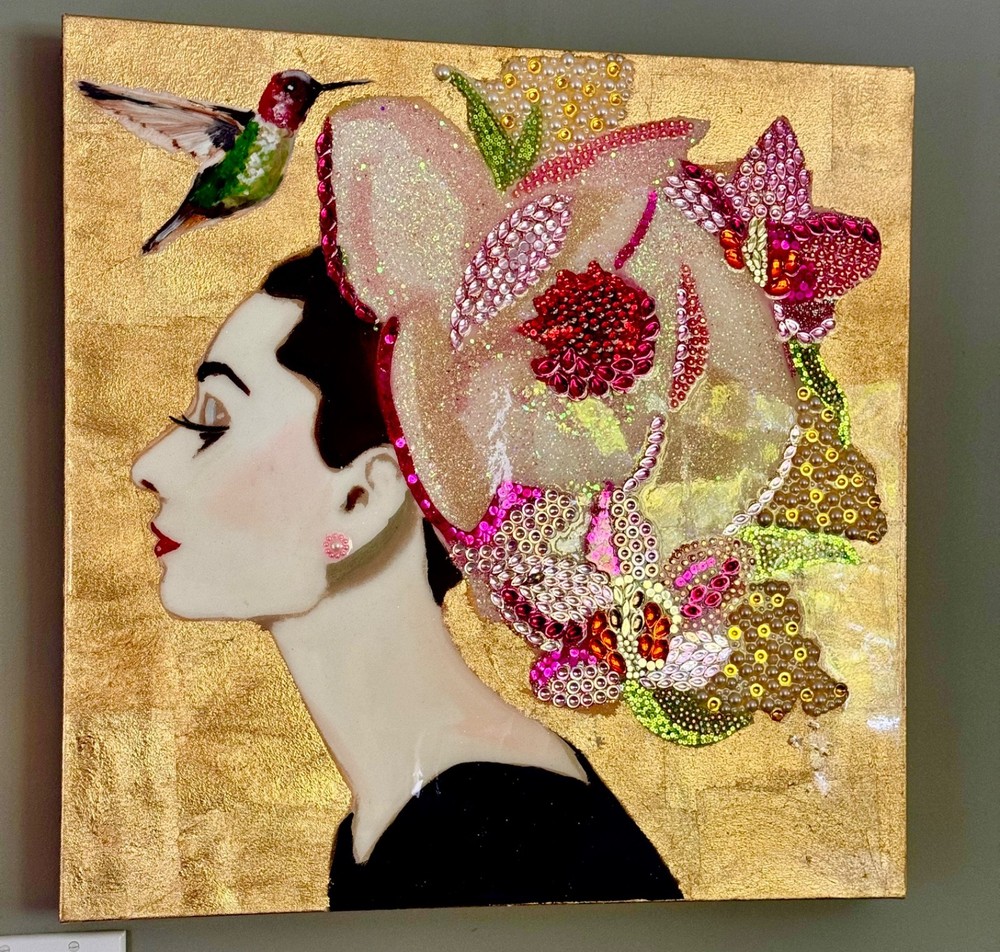 Authentic Ashley Longshore Original – Audrey Hepburn – 24″x24″ – Signed