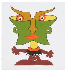 „LE BELIER“ BY JEAN SARIANO UNIQUE ORIGINAL ACRYLIC ON PAPER PAINTING 15 X 14