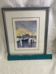 Venice Italy Watercolor Painting Original Artwork Gondola Signed Framed Matted
