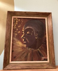 Vintage MCM 1960 Original Painting Portrait Of A Flamboyant Man 18”x15”