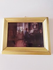 Porsgrun porcelain Harriet Backer ceramic wall decor Norwegian painting art tile