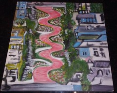 San Francisco Ca Lombard Crooked St Original Art Painting Signed By Danny Ayala