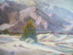 ROSE CANFIELD, PALM SPRINGS CALIFORNIA CA PLEIN AIR DESERT VINTAGE OIL PAINTING
