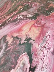 Original Acrylic Pour Painting Abstract Art signed canvas
