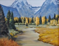 Original Signed Artwork Framed 11“X14″ Schwabacher Landing Grand Teton N.P.