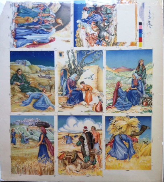 Large Petersham Proof Sheet for Ruth Bible Story in Great condition