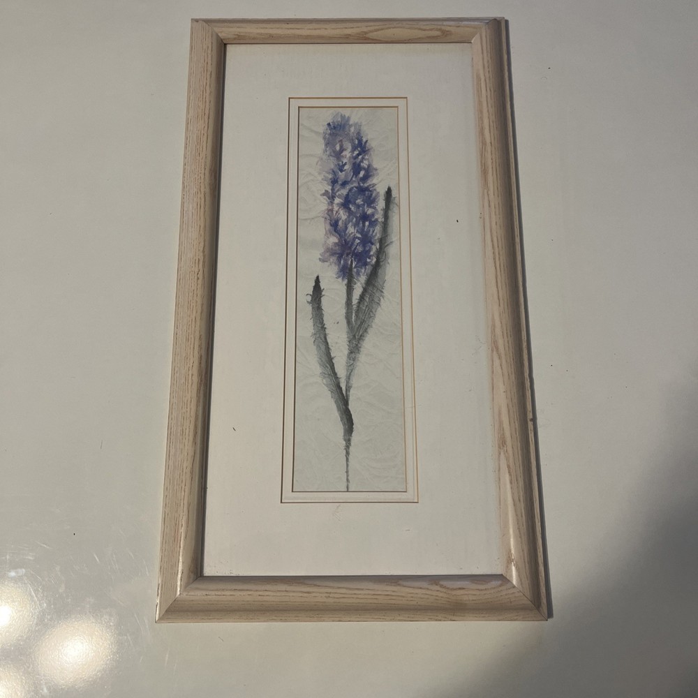 Original Watercolor painting Lavender Art Flower Painting Frame floral Artwork