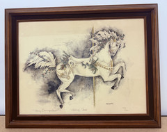 STACEY BAUMGARDNER „SEASONS“ „WINTERS STEED“ CAROUSEL LITH LMDT EDITION