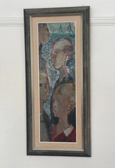 Original Swedish Oil on Panel – “Three Boys” by Bertil Wahlberg 39 × 85 cm