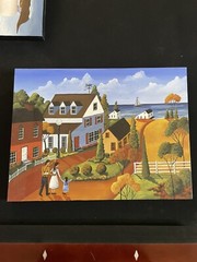Original Folk Art Landscape Paintings Debbie „Mama“ Criswell, A View to Remember