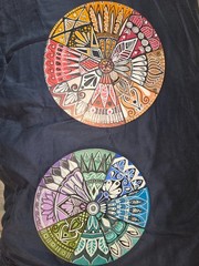 Original designed mandala on a 12 inch wooden round