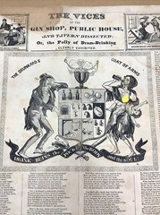 J.V. Quick New York The Drunkards Coat Of Arms Broadside 1850’s RARE!!!