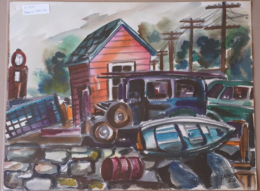 Vintage Harold Laynor – Water color on paper Lanscape Painting – Not framed
