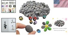 Natural Tiny Rocks 50 PC Smooth Durable Stones for Kindness Art Project Creation