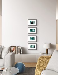 OOAK Original Cold Wax & Oil Small Painting 5×7 Paper Abstract Teal Turquoise