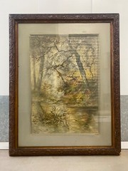 🔥 Antique 19th c Early California Impressionist Landscape Painting, Hugo Fisher