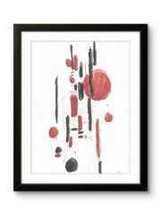 Bright Colorful Abstract Art Original 11×14 Neo Expressionism Geometric Signed