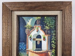 Vintage Original Signed Rubetta Ruben Tapia Oil Painting 18×15 Framed Art